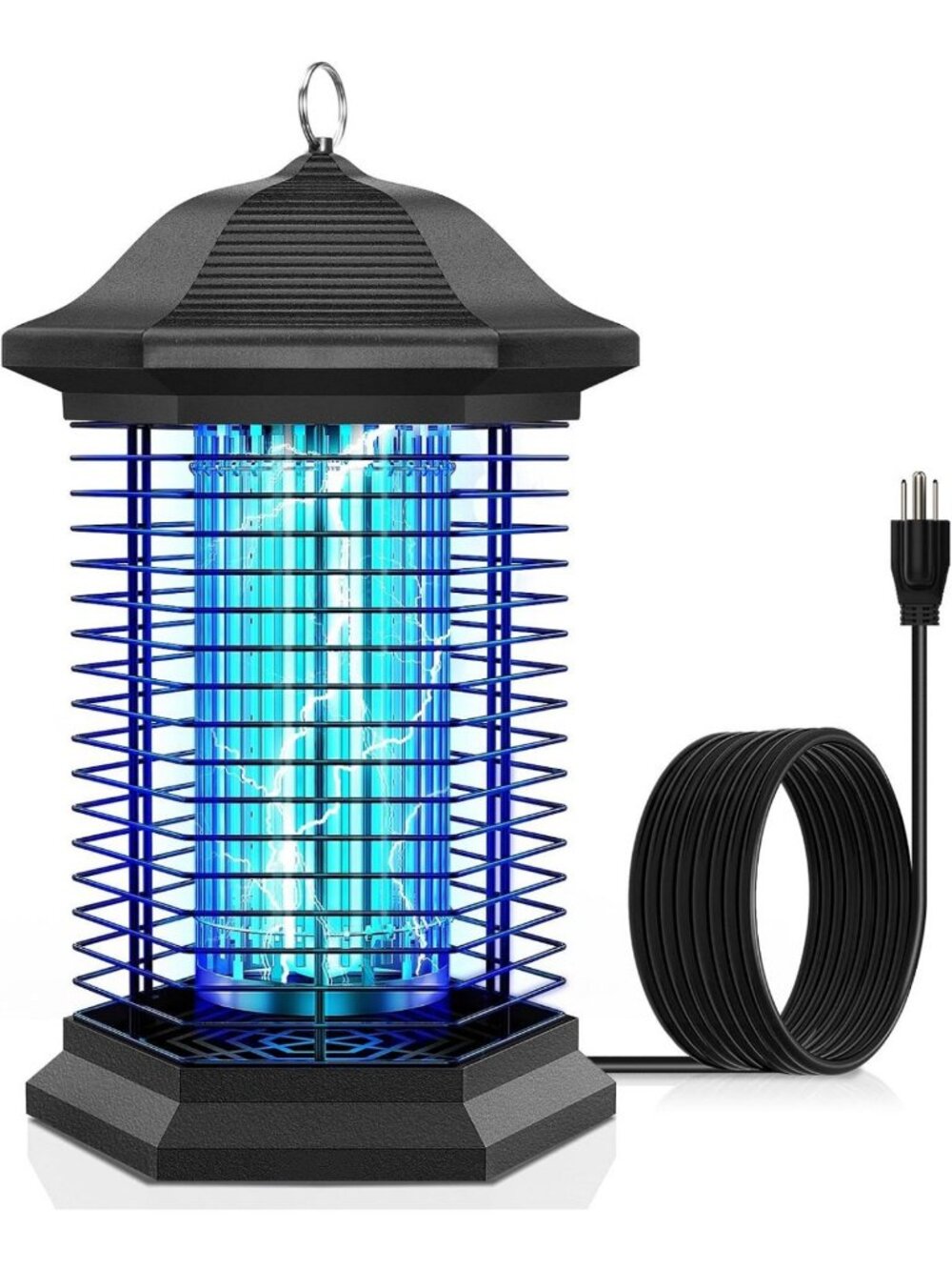 Powerful Indoor/Outdoor Bug Zapper, 18W, 4400V, Covers 1/2 Acre, 5.5-Ft Cord